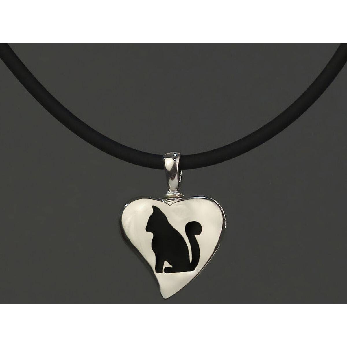 Colgante Mujer Pet Zen 15 X 16 MM Negro Plateado