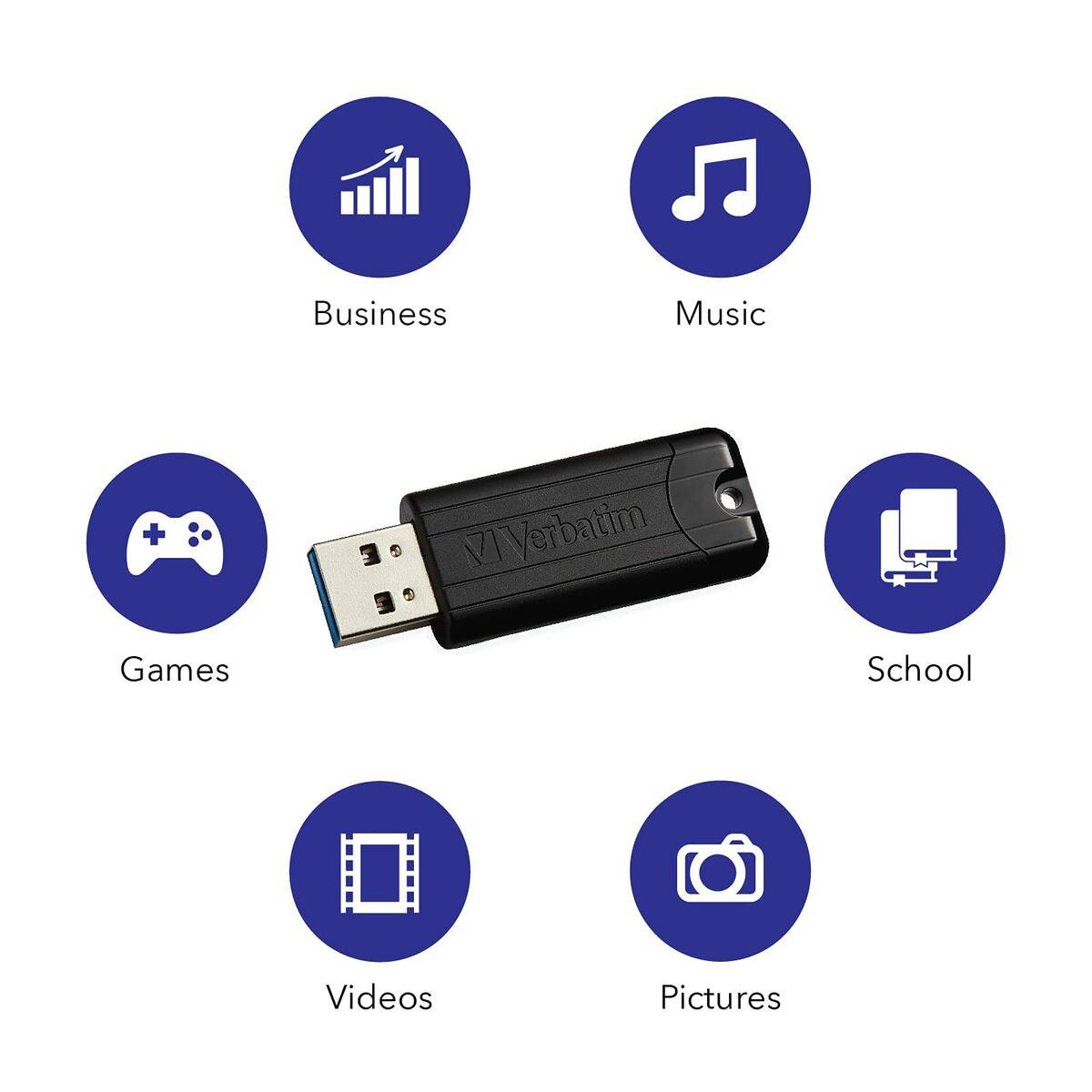 Memoria USB Verbatim 49318 Negro 64 GB