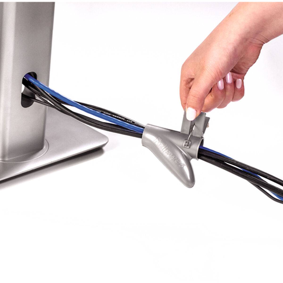 Organizador de Cables Fellowes CableZip Plateado 200 mm 2 mm