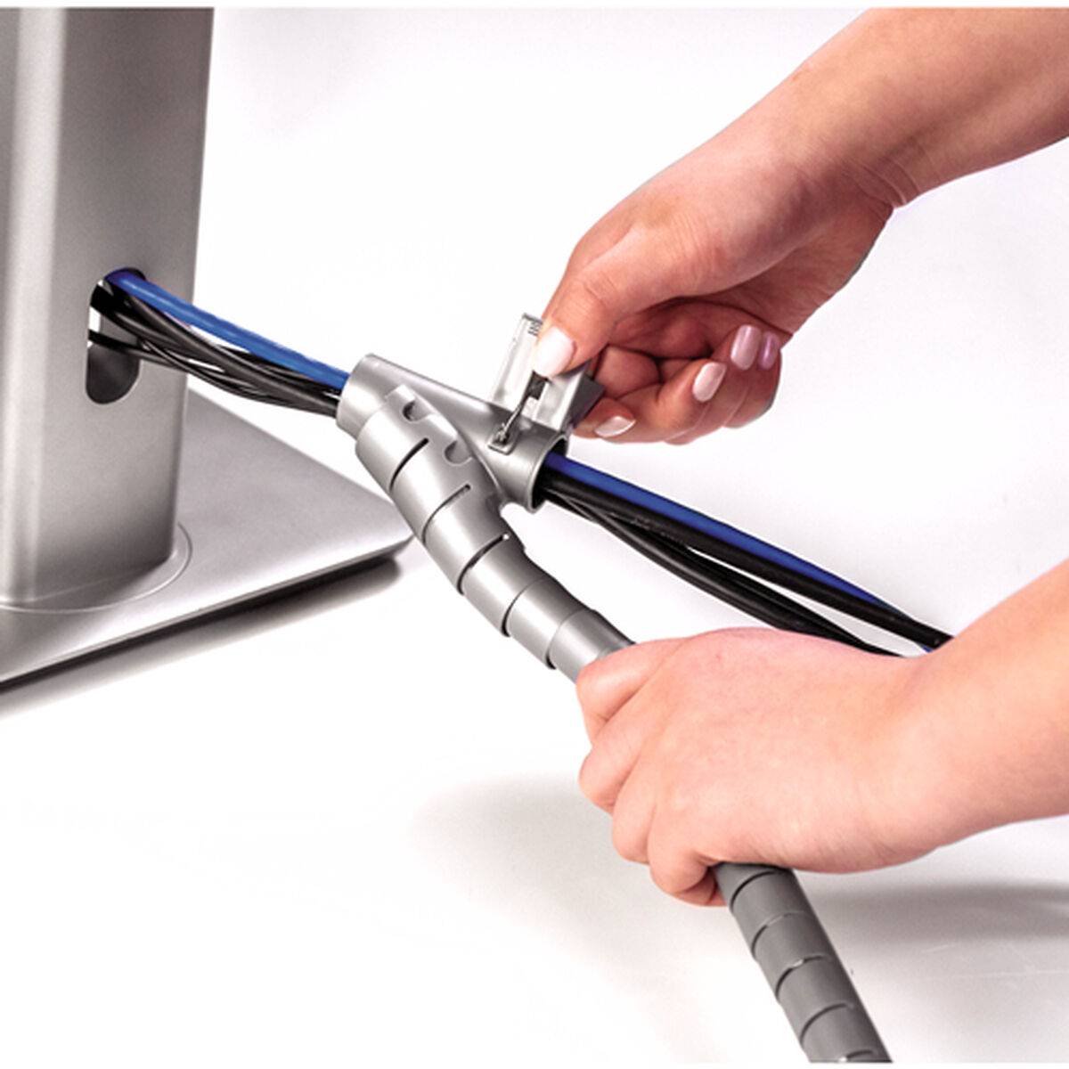 Organizador de Cables Fellowes CableZip Plateado 200 mm 2 mm