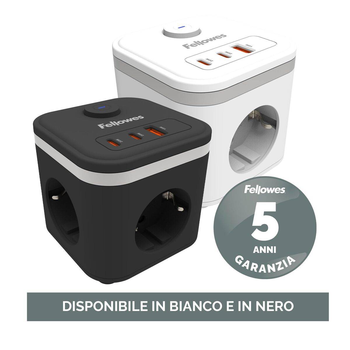 Regleta Fellowes 100137167 Negro (2 m)