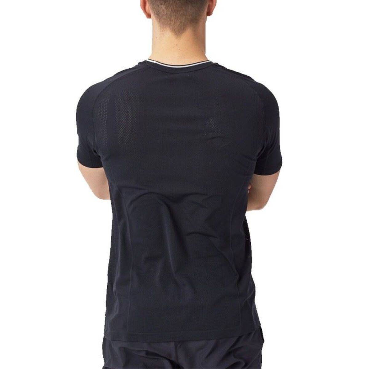 Camiseta de Manga Corta Hombre Wilson Wilson Team Seamless Crew Negro Pádel