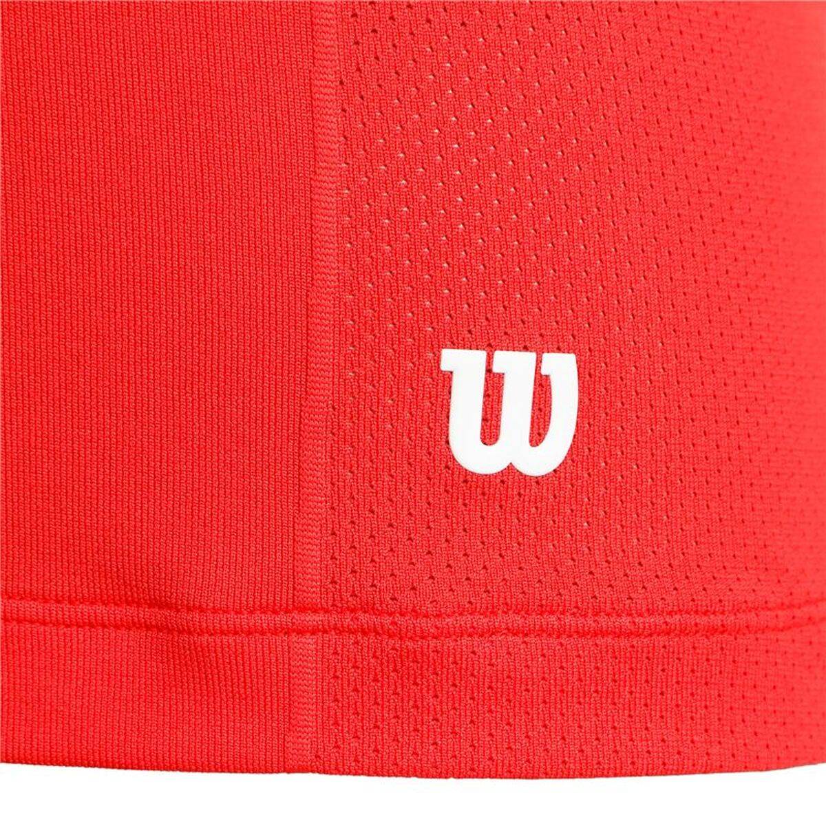 Camiseta de Manga Corta Hombre Wilson Wilson Team Seamless Crew Rojo Pádel