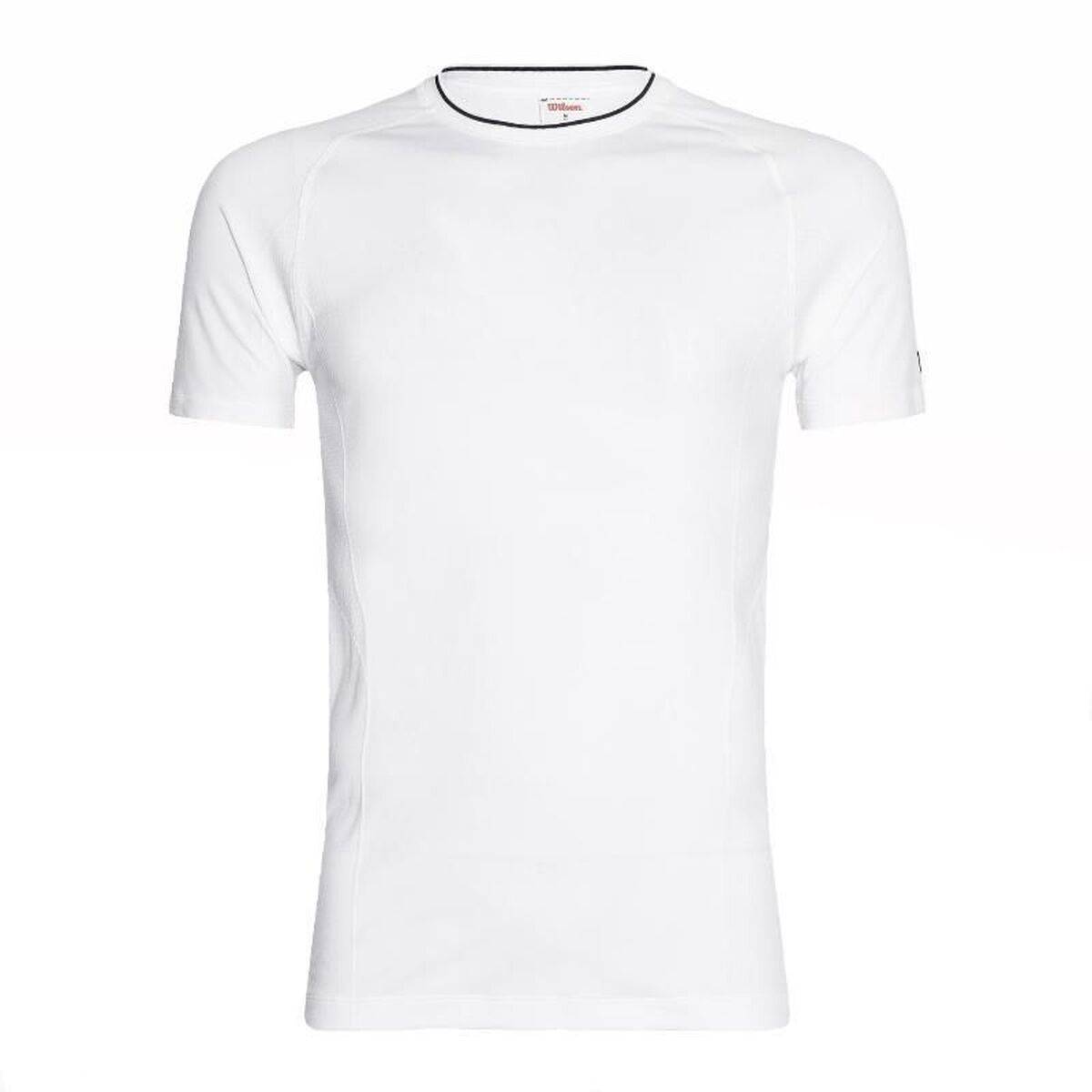 Camiseta de Manga Corta Hombre Wilson Wilson Team Seamless Crew Blanco Pádel