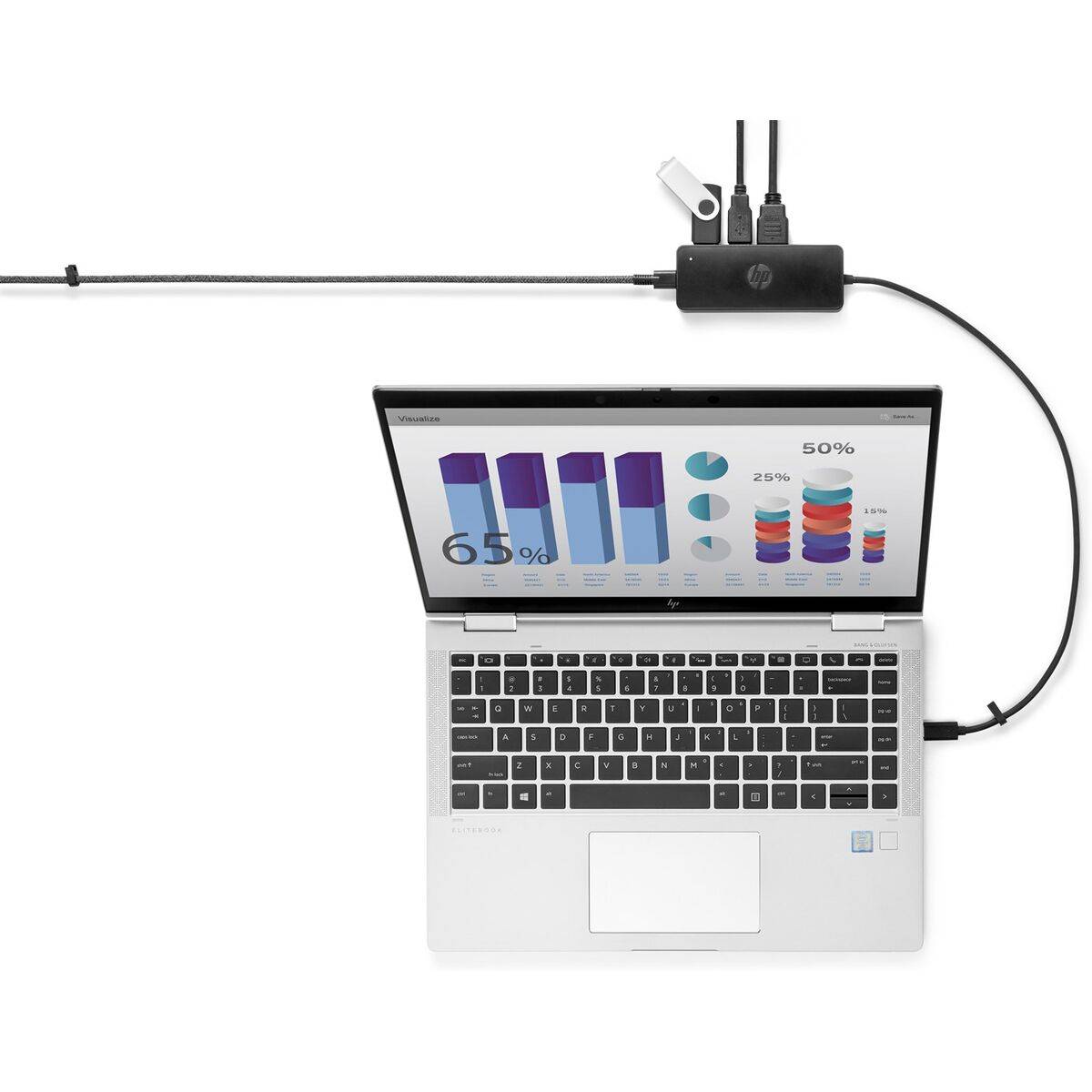 Hub USB HP G2 Base Negro