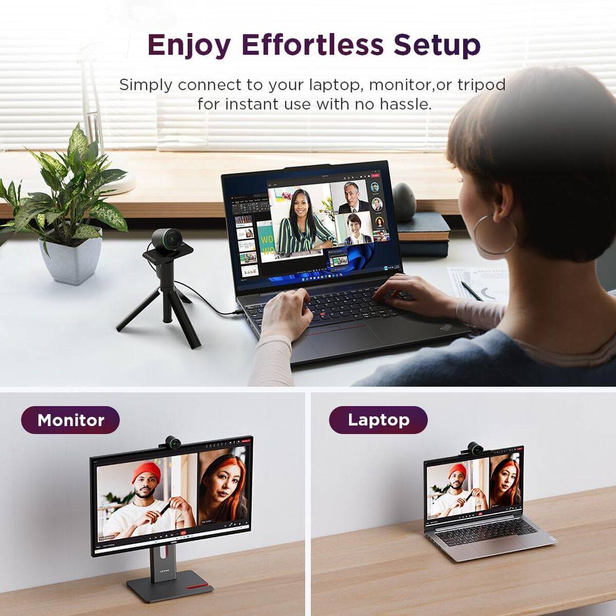 Webcam Lenovo 4XC1Q25245 Full HD