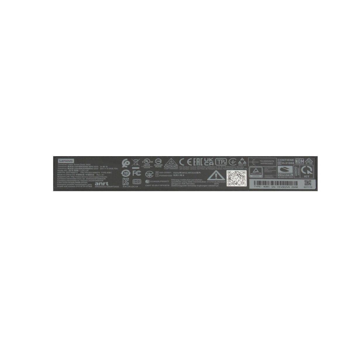 Hub USB Lenovo 40BC0135EU Negro