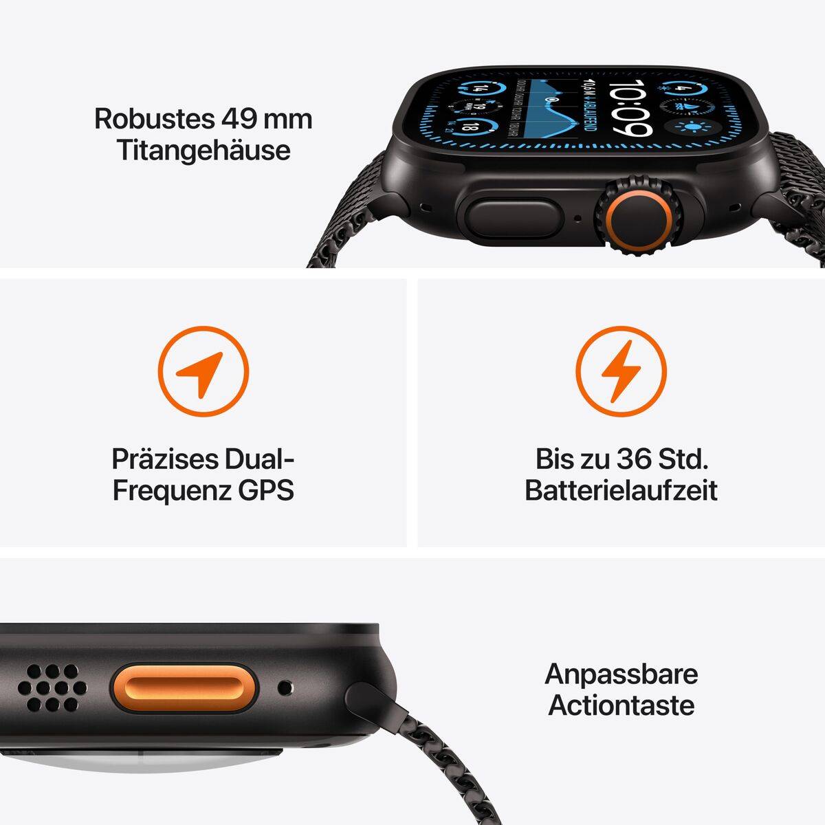 Smartwatch Apple Ultra 2 Negro 1,92" 49 mm