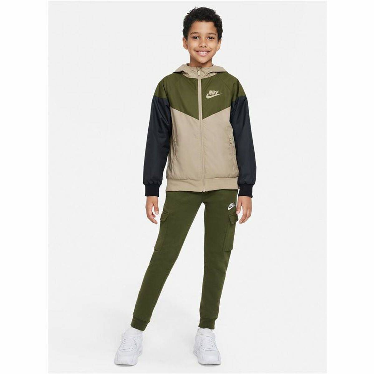 Chaqueta Deportiva para Niños Nike Sportswear Windrunner Verde