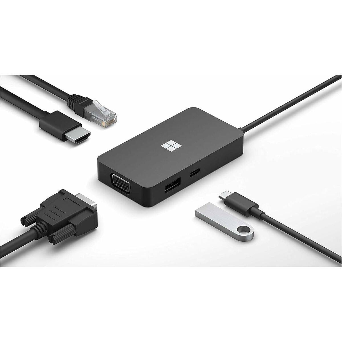 Hub USB Microsoft 161-00003 Negro