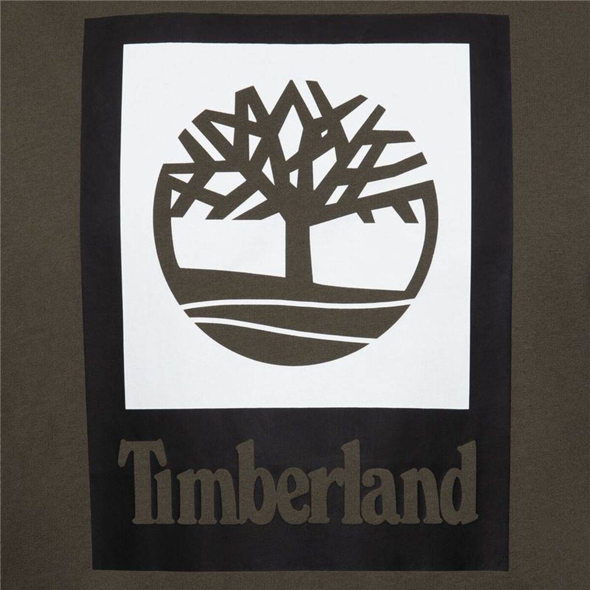 Camiseta de Manga Corta Hombre Timberland Stack Logo Oliva