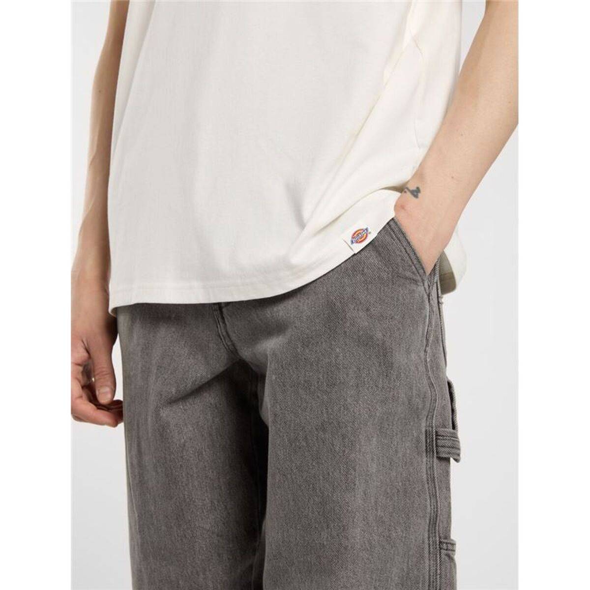 Camiseta de Manga Corta Hombre Dickies Burns Ss Blanco