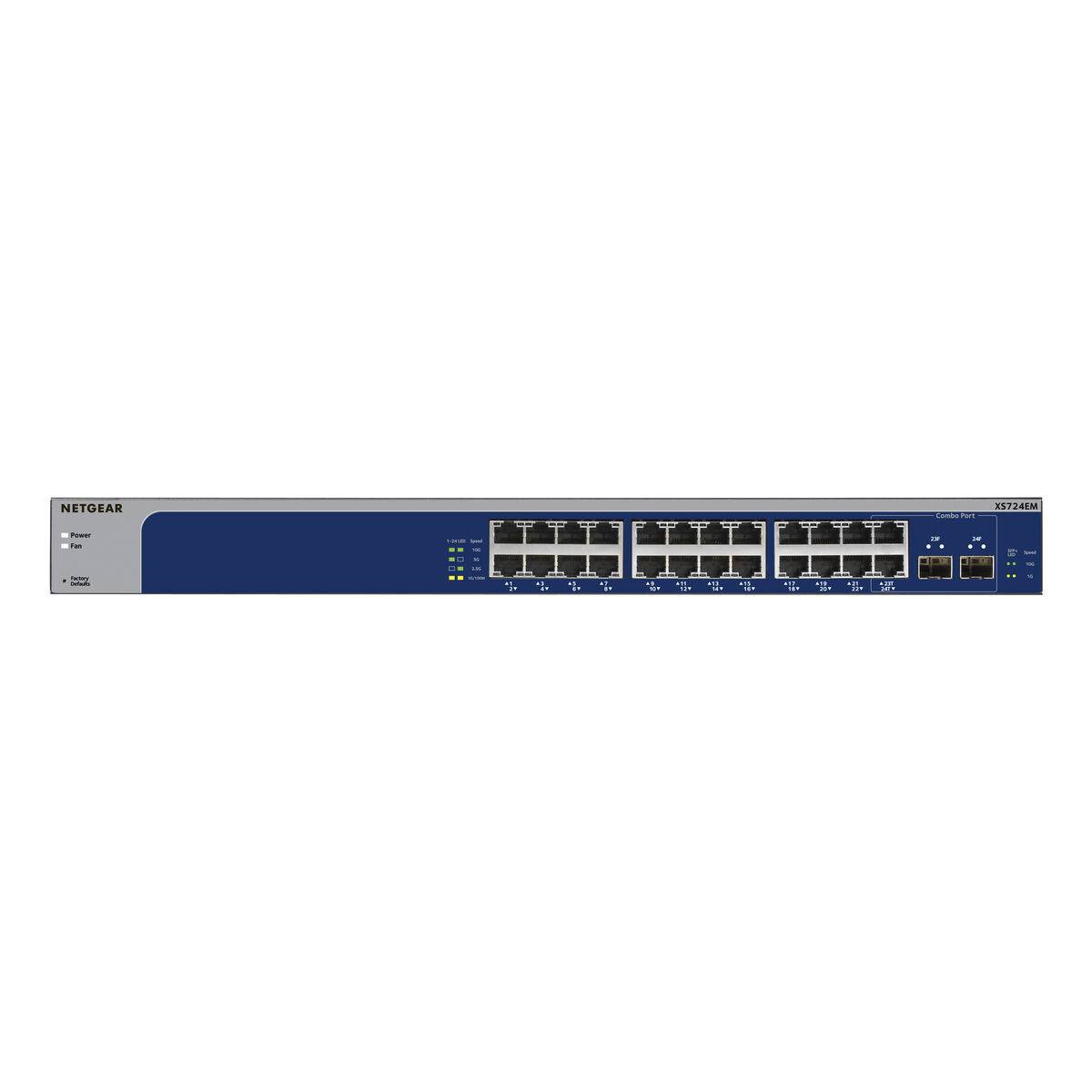 Switch Netgear XS724EM-200EUS Azul Gris