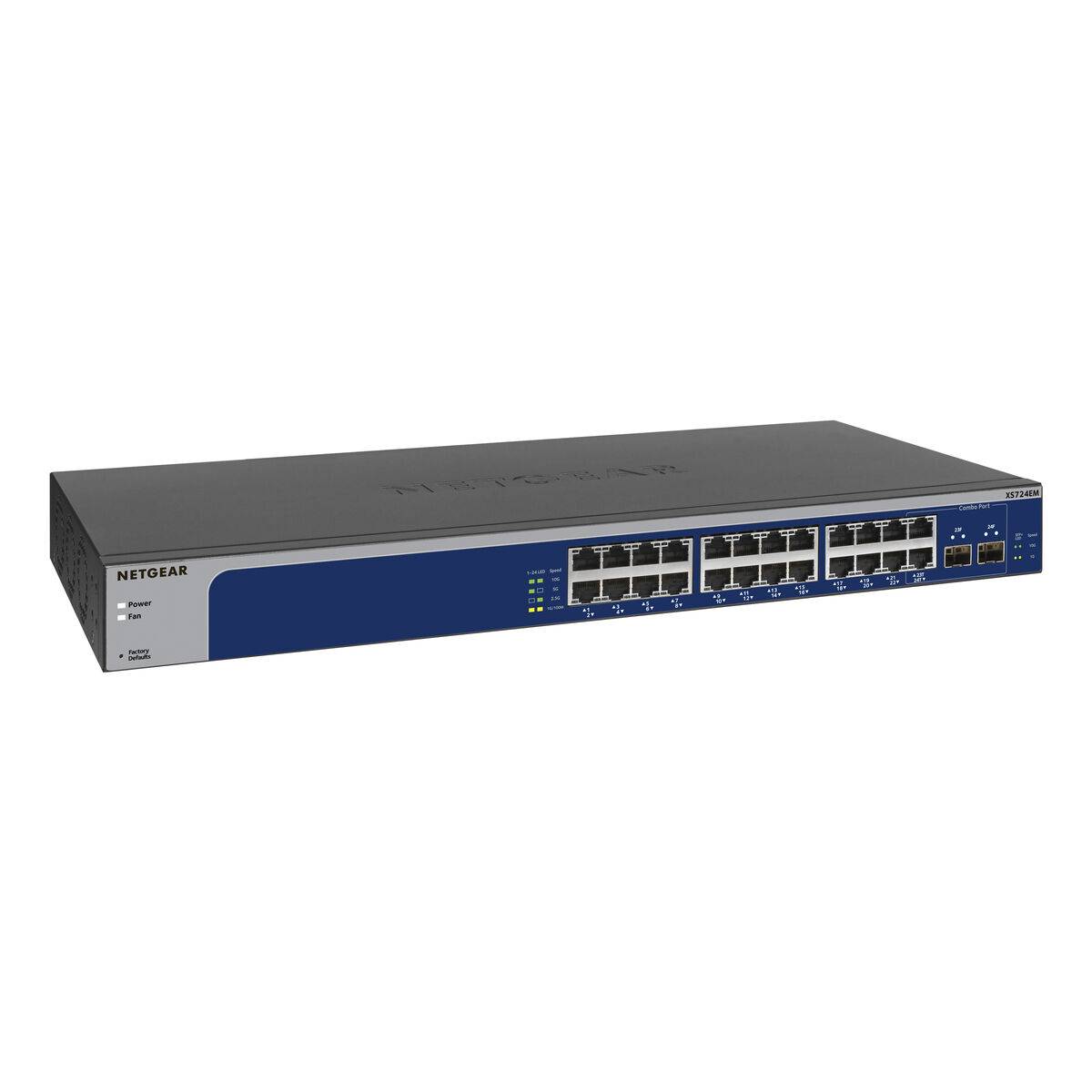 Switch Netgear XS724EM-200EUS Azul Gris