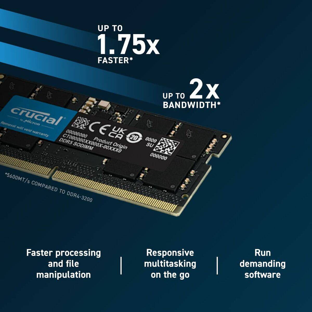 Memoria RAM Crucial CT2K48G56C46S5 48 GB 96 GB DDR5 5600 MHz