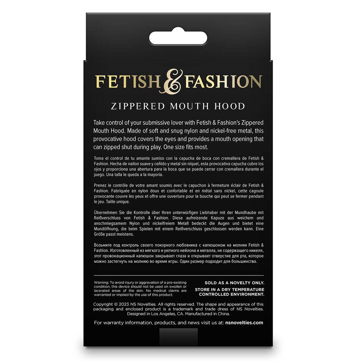 Máscara NS Novelties Fetish & Fashion Negro
