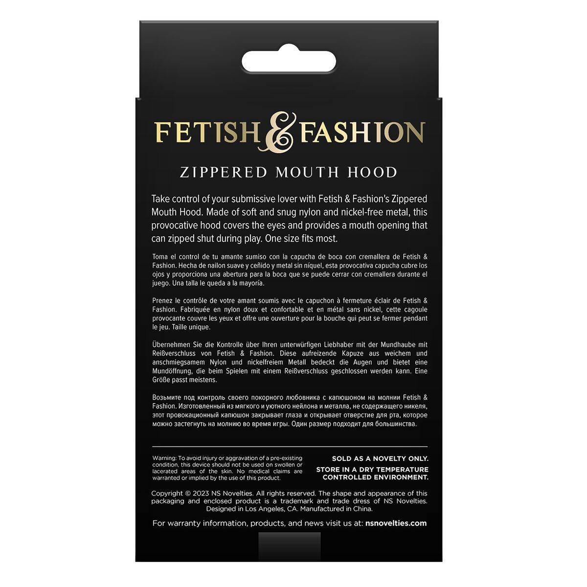 Máscara NS Novelties Fetish & Fashion Negro