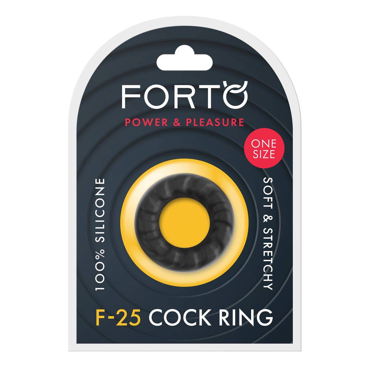 Anillo para el Pene Forto Negro Ø 23 mm