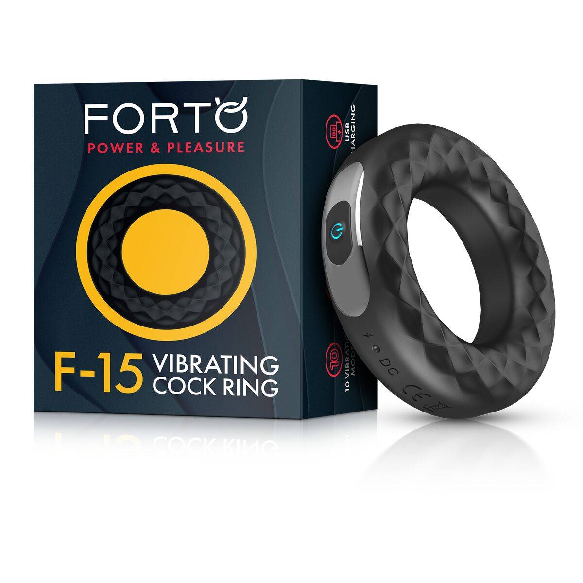 Anillo para el Pene Forto Negro (Talla única)