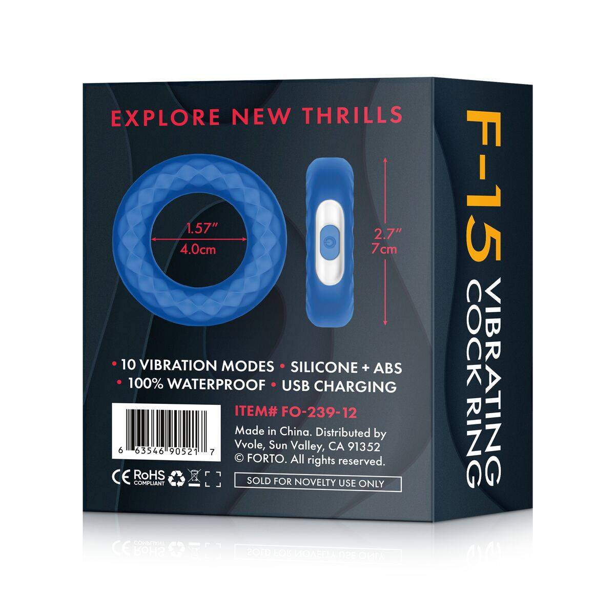 Anillo para el Pene Forto Azul (Talla única)