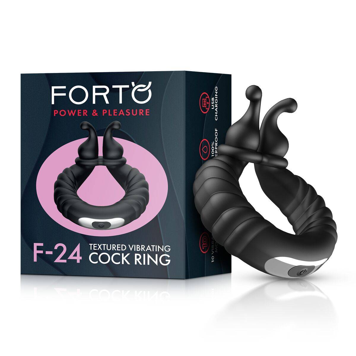 Anillo para el Pene Forto Negro (Talla única)