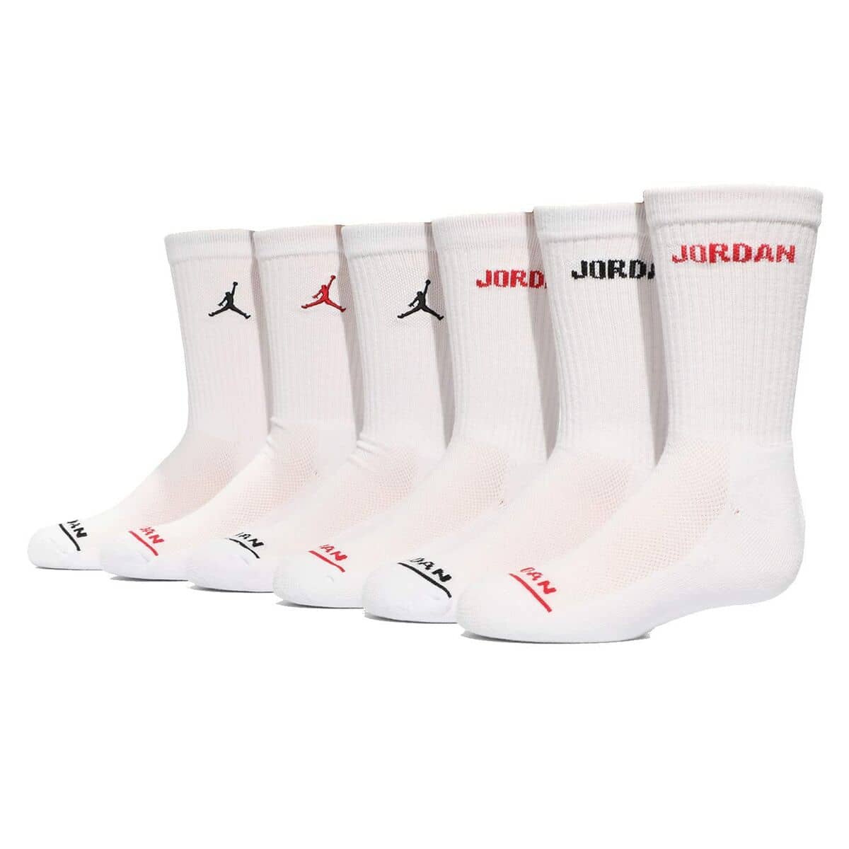 Calcetines Deportivos Jordan JHB JORDAN LEGEND CREW 6PK BJ0343 001 Blanco Infantil 6 Unidades