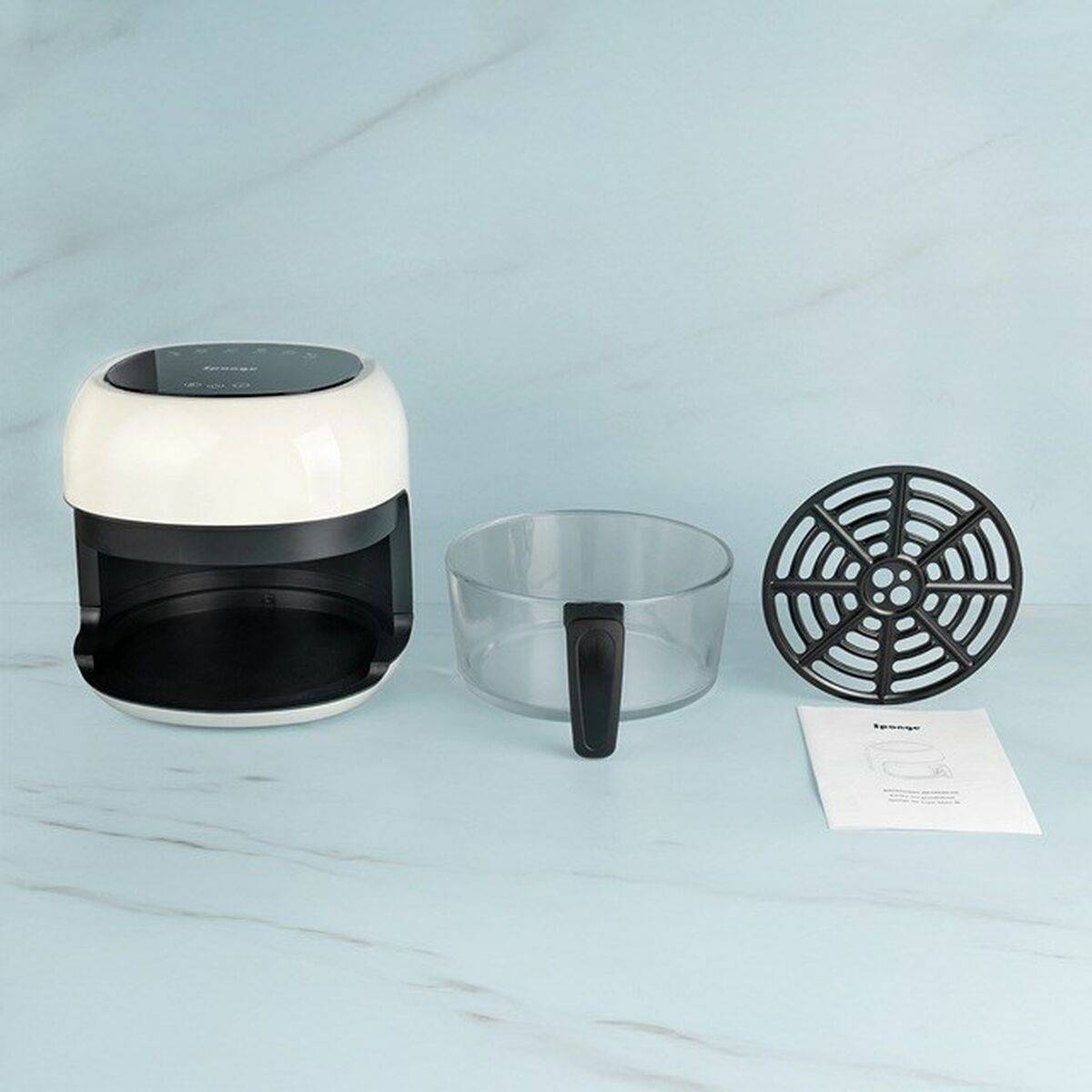 Freidora de Aire Sponge 703674402063 Blanco Negro 1000 W