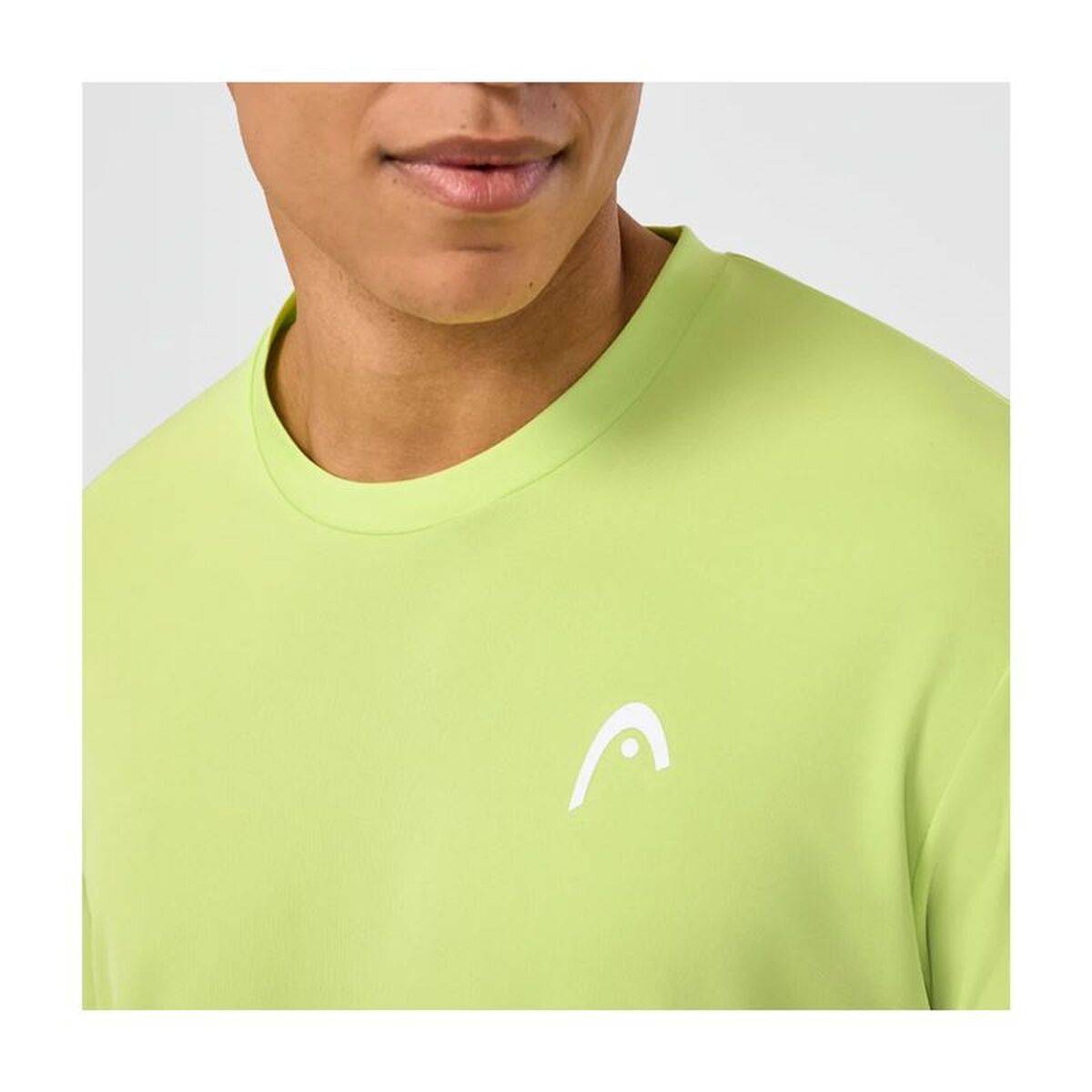 Camiseta de Manga Corta Hombre Head Slice II Verde limón Pádel