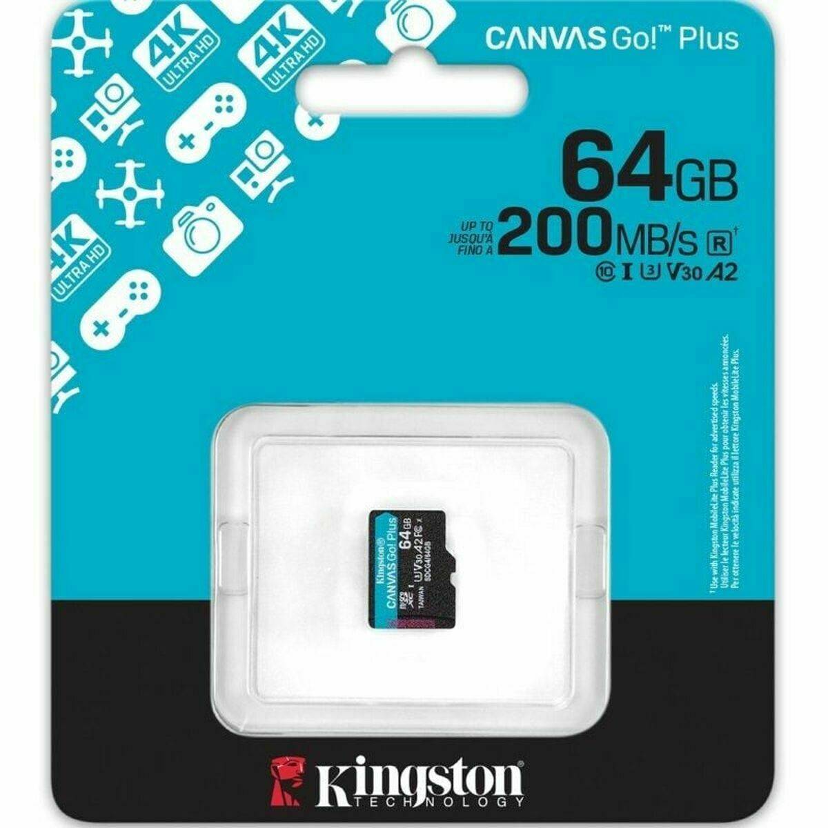 Tarjeta de Memoria Micro SDXC Kingston CANVAS Select Plus 64 GB