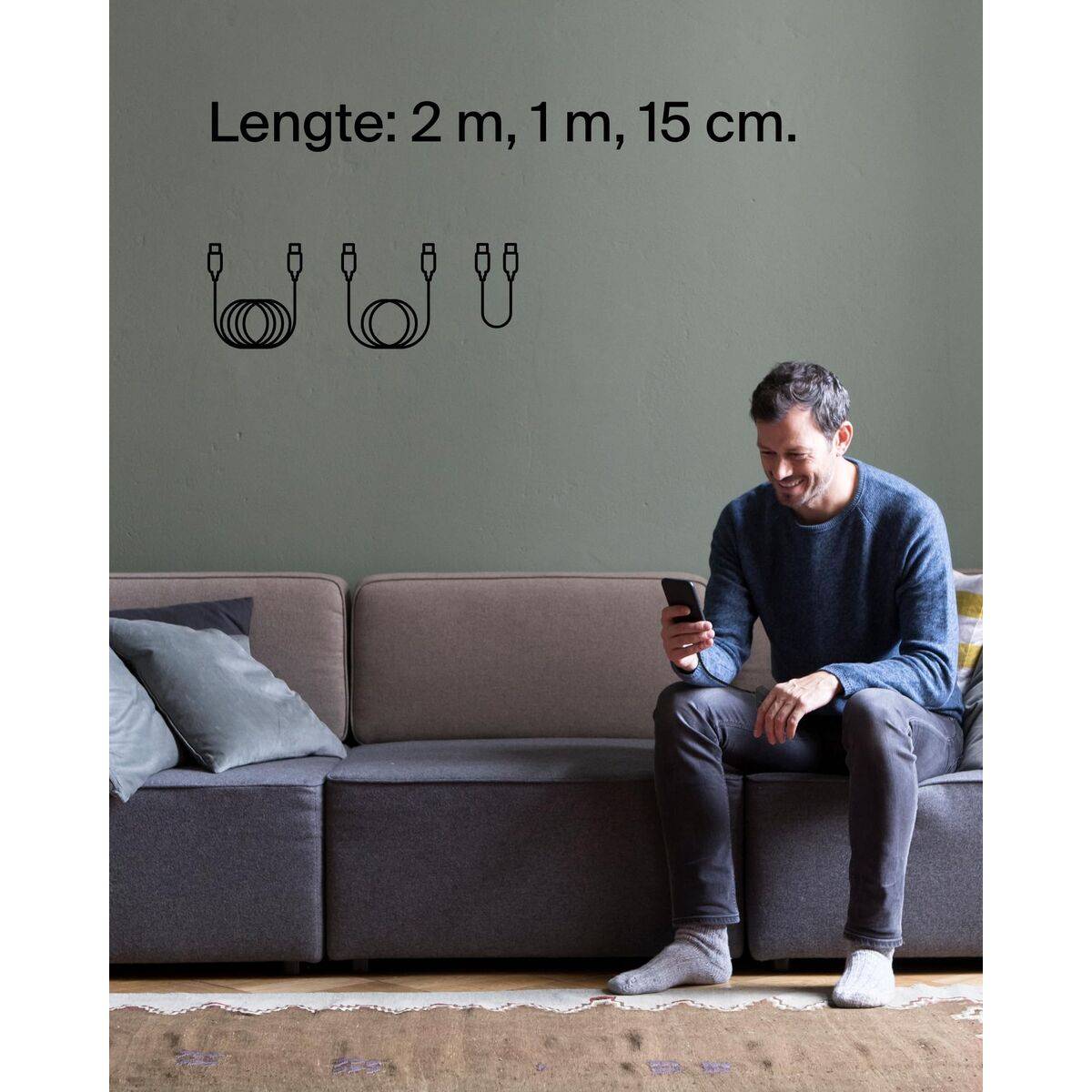 Cable USB-C a USB-C Belkin CAB004BT0MBK Negro