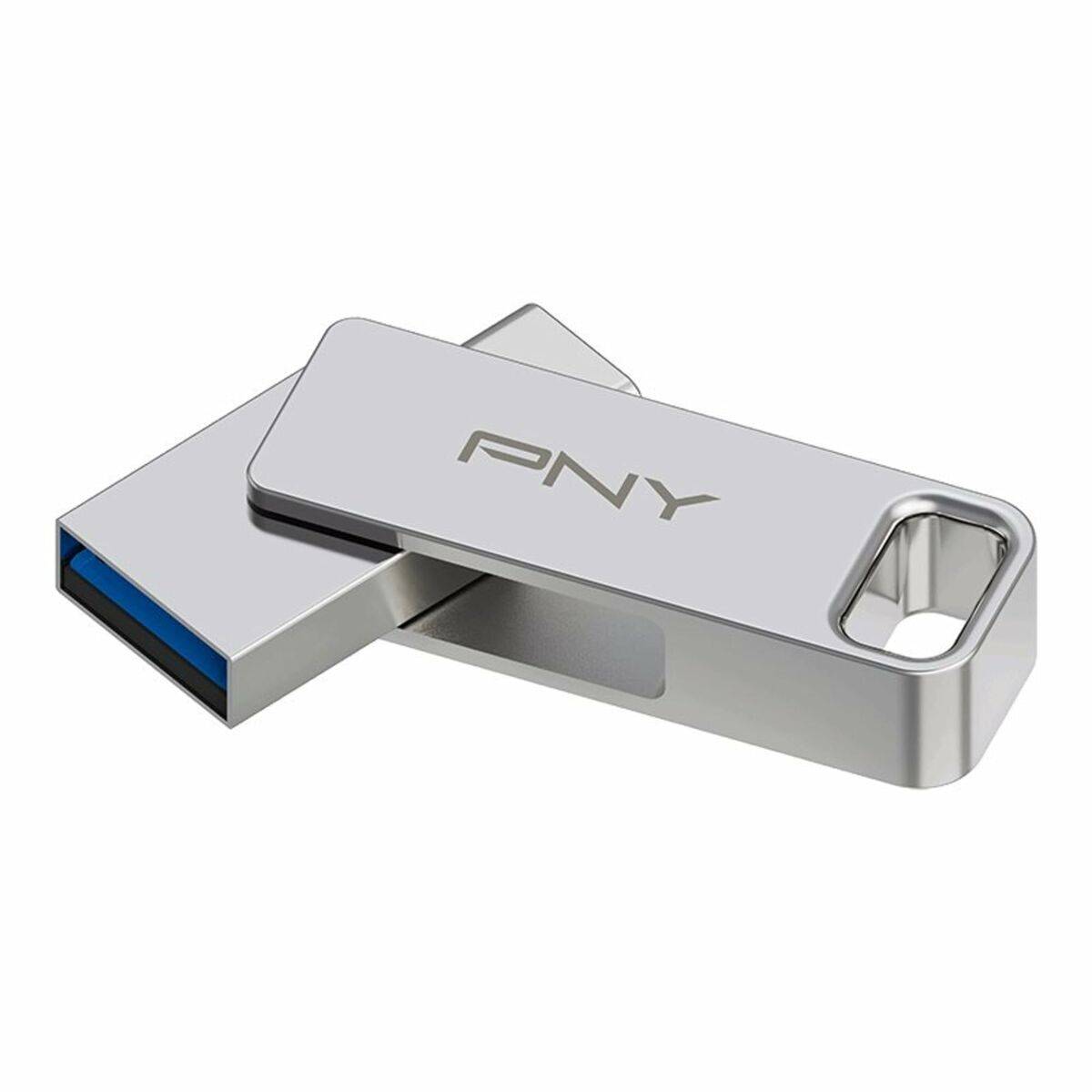 Memoria USB PNY PFDI64GDULINKTYCG Plateado Acero 64 GB