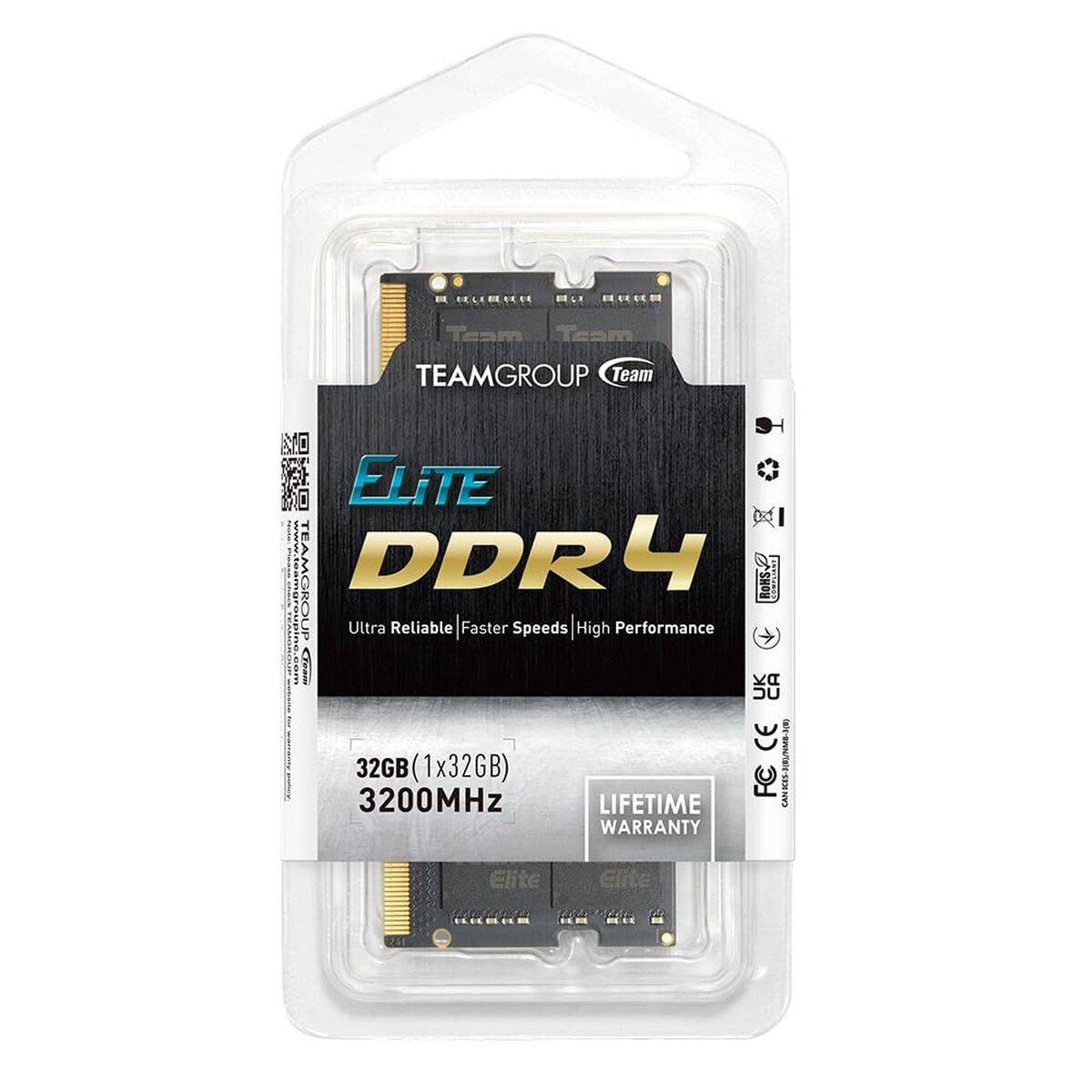 Memoria RAM Team Group ELITE TED432G3200C22-S01 32 GB DDR4 3200 MHz CL22
