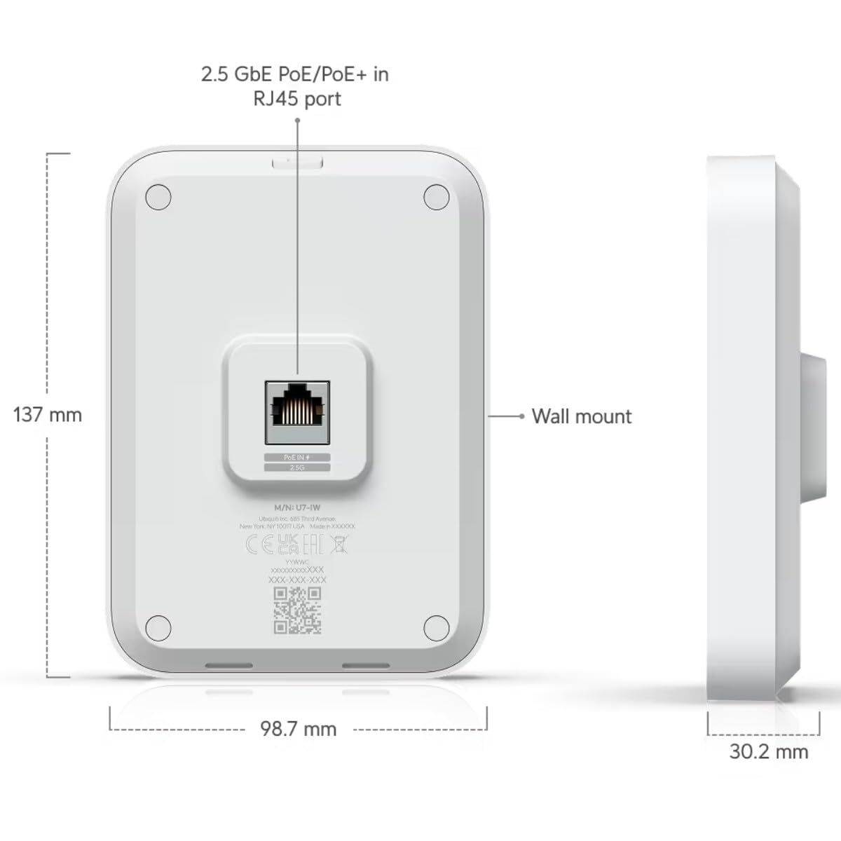 Punto de Acceso UBIQUITI U7-IW Blanco Negro