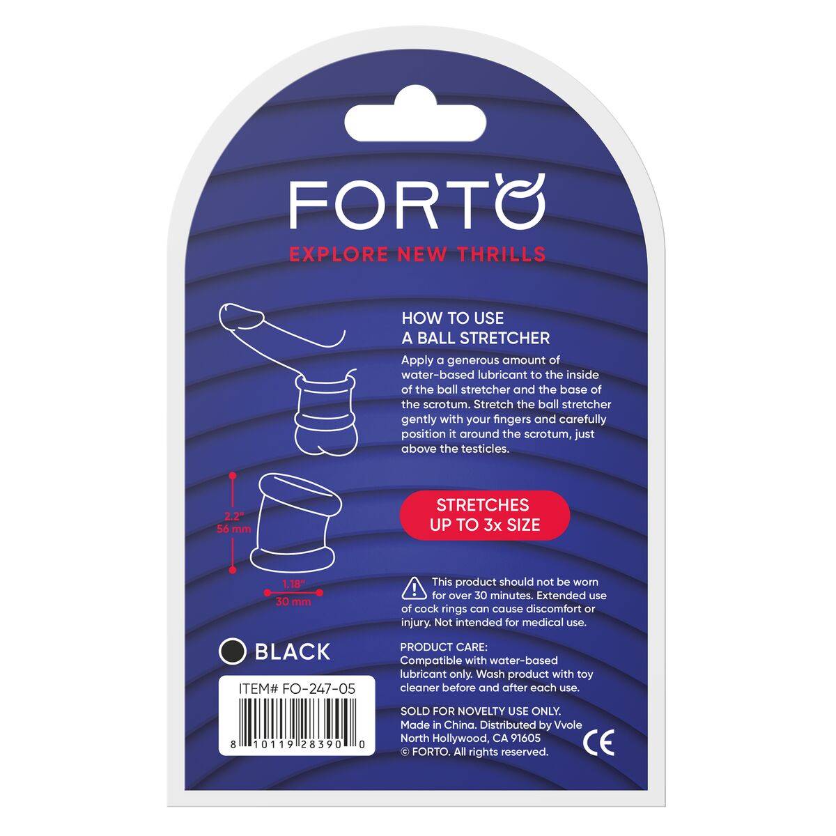 Anillo para el Pene Forto Negro (Talla única)