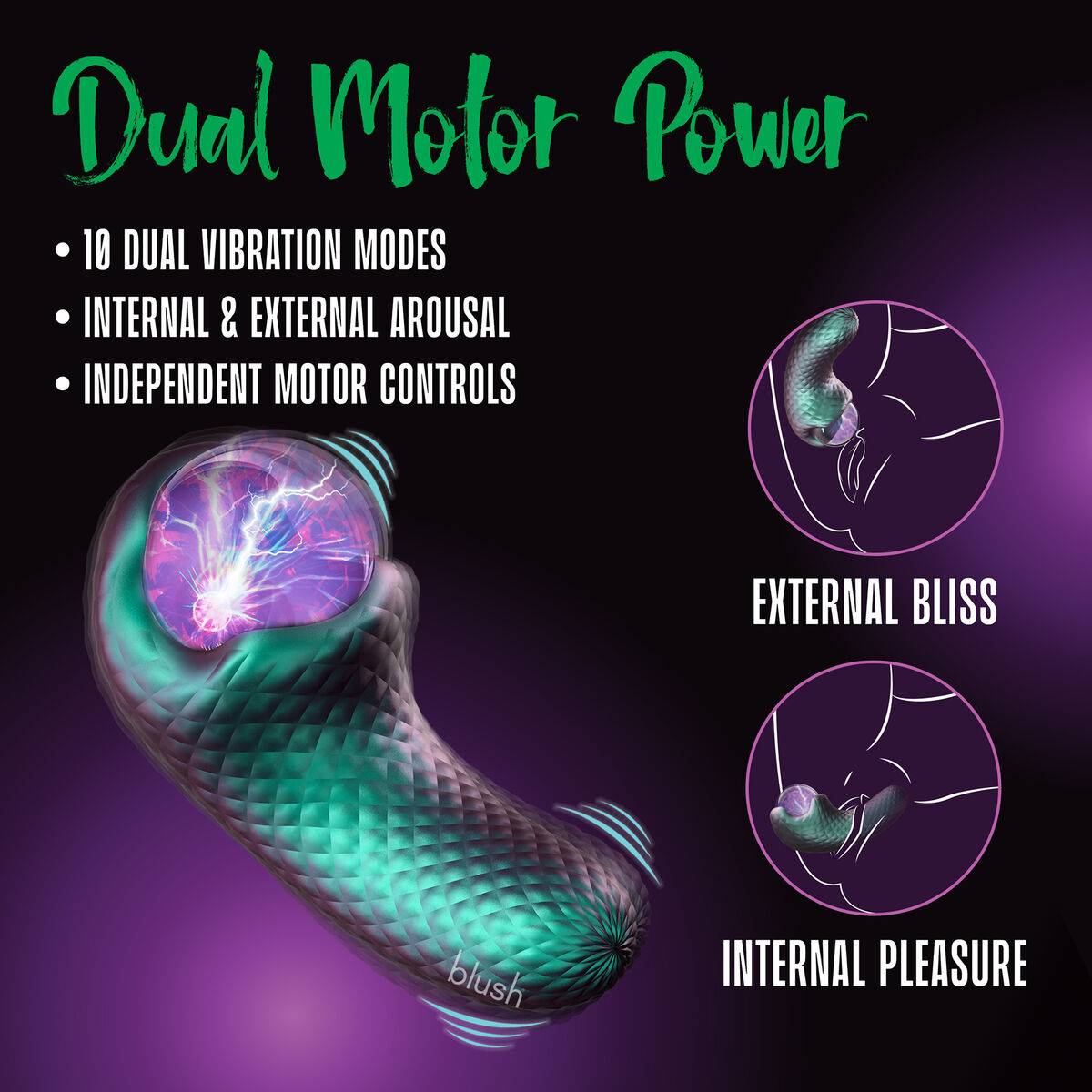 Vibrador anal Blush Temptasia Azul