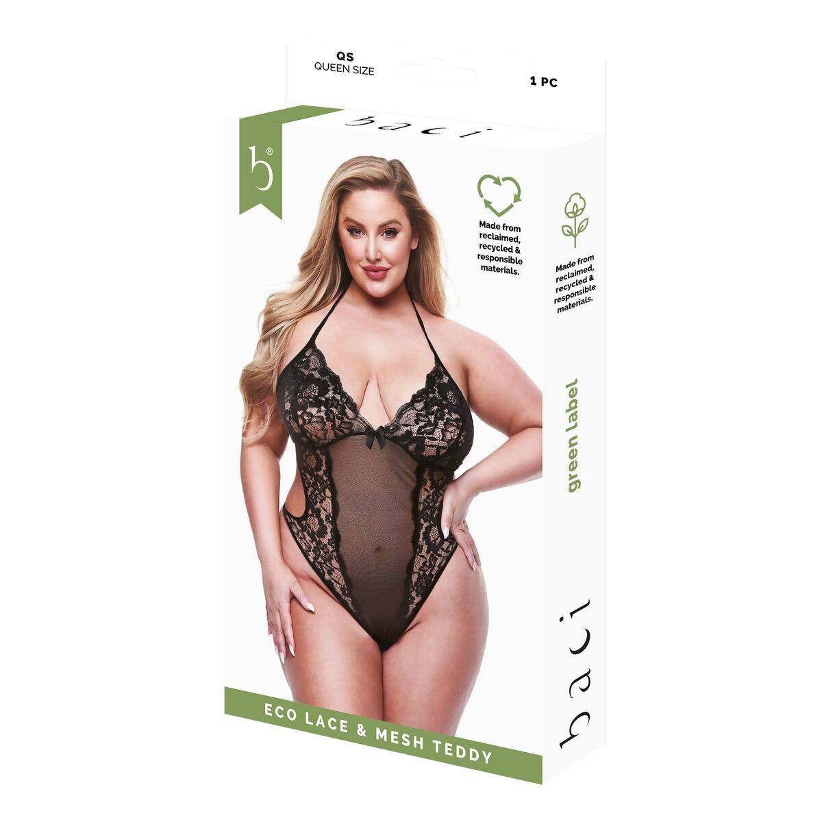 Body Baci Lingerie Negro Queen Queen size