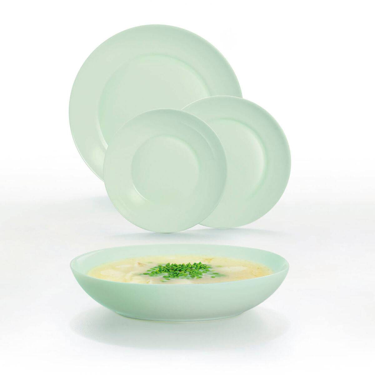 Vajilla Luminarc Apy Paradise Verde Verde Vidrio 18 Piezas