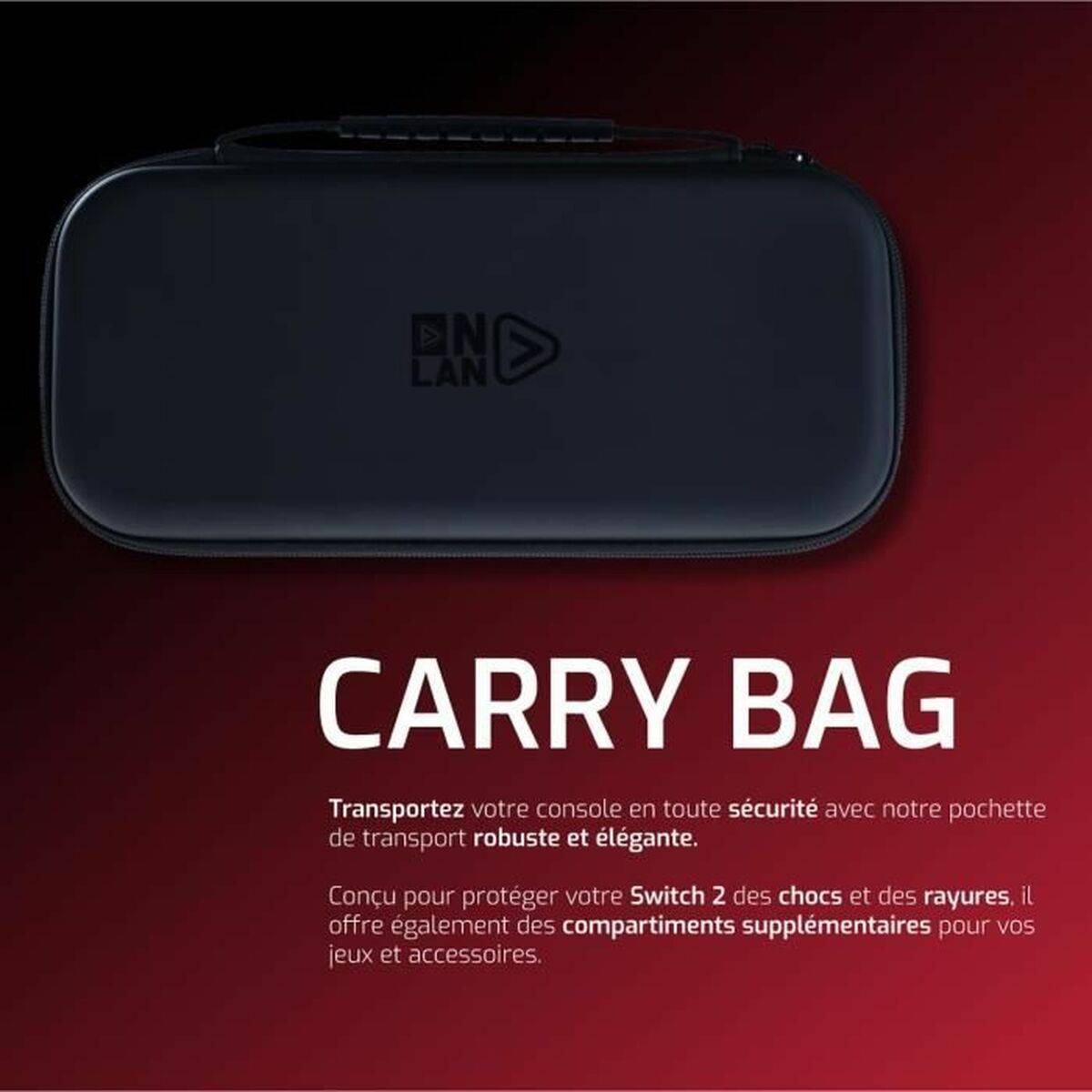 Estuche para Nintendo Switch Onlan Nintendo Switch 2 Negro