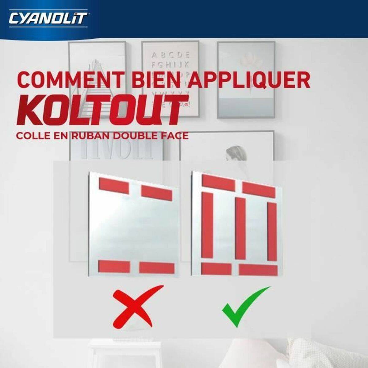 Cinta de Doble Cara Cyanolit 10 m 8 mm