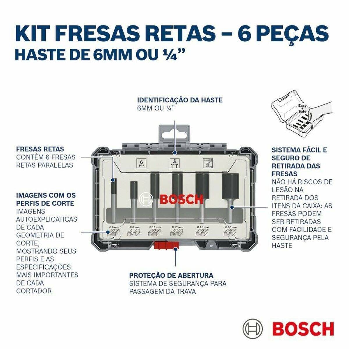 Set de fresas multiuso BOSCH 6 Piezas