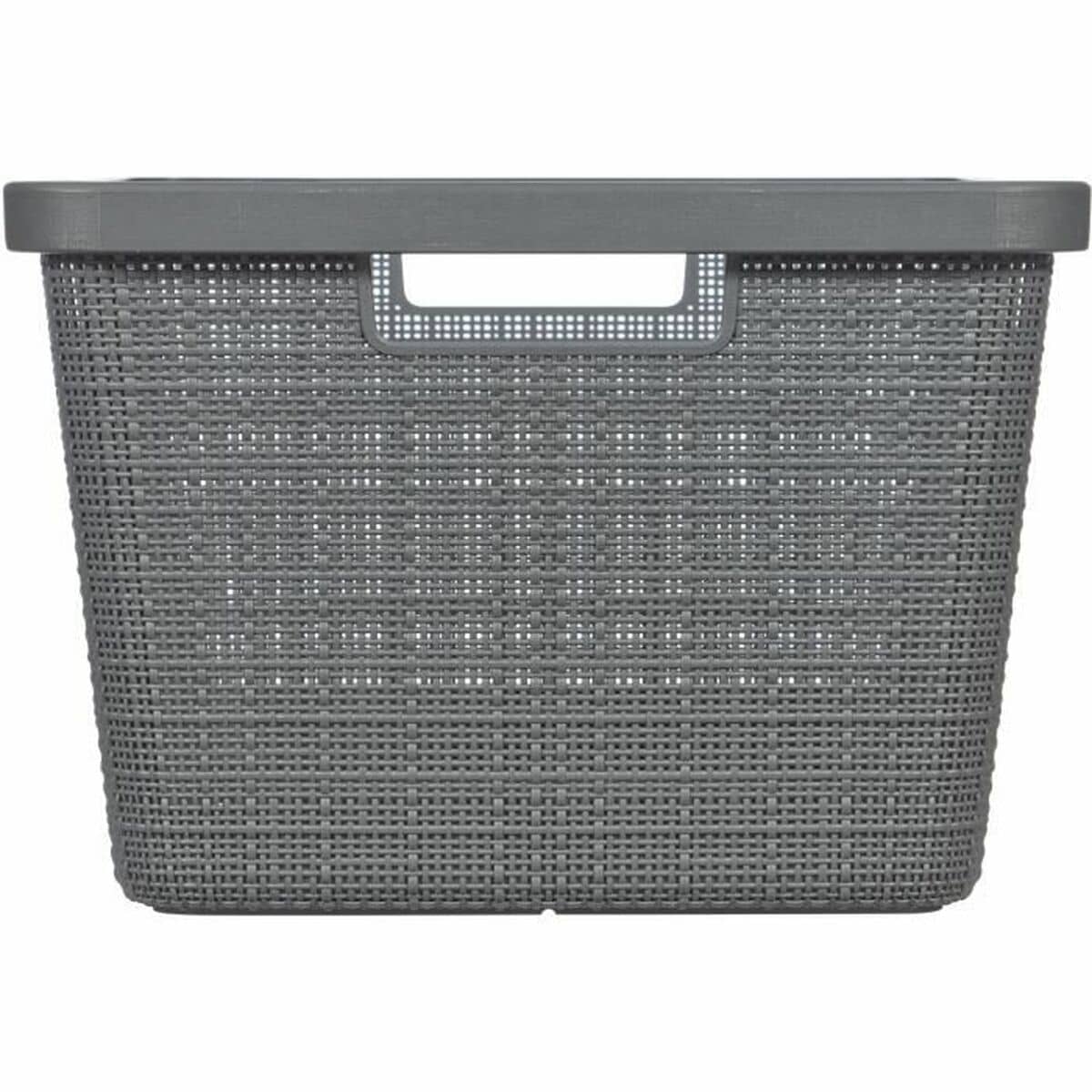 Cesta Multiusos Curver Gris oscuro Yute Plástico