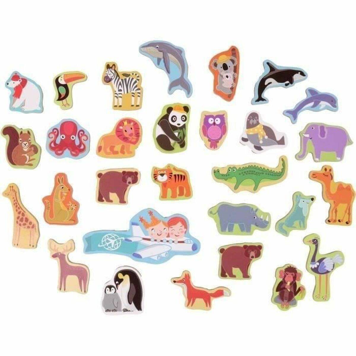 Juego Educativo 40 x 30 cm Multicolor Mapamundi