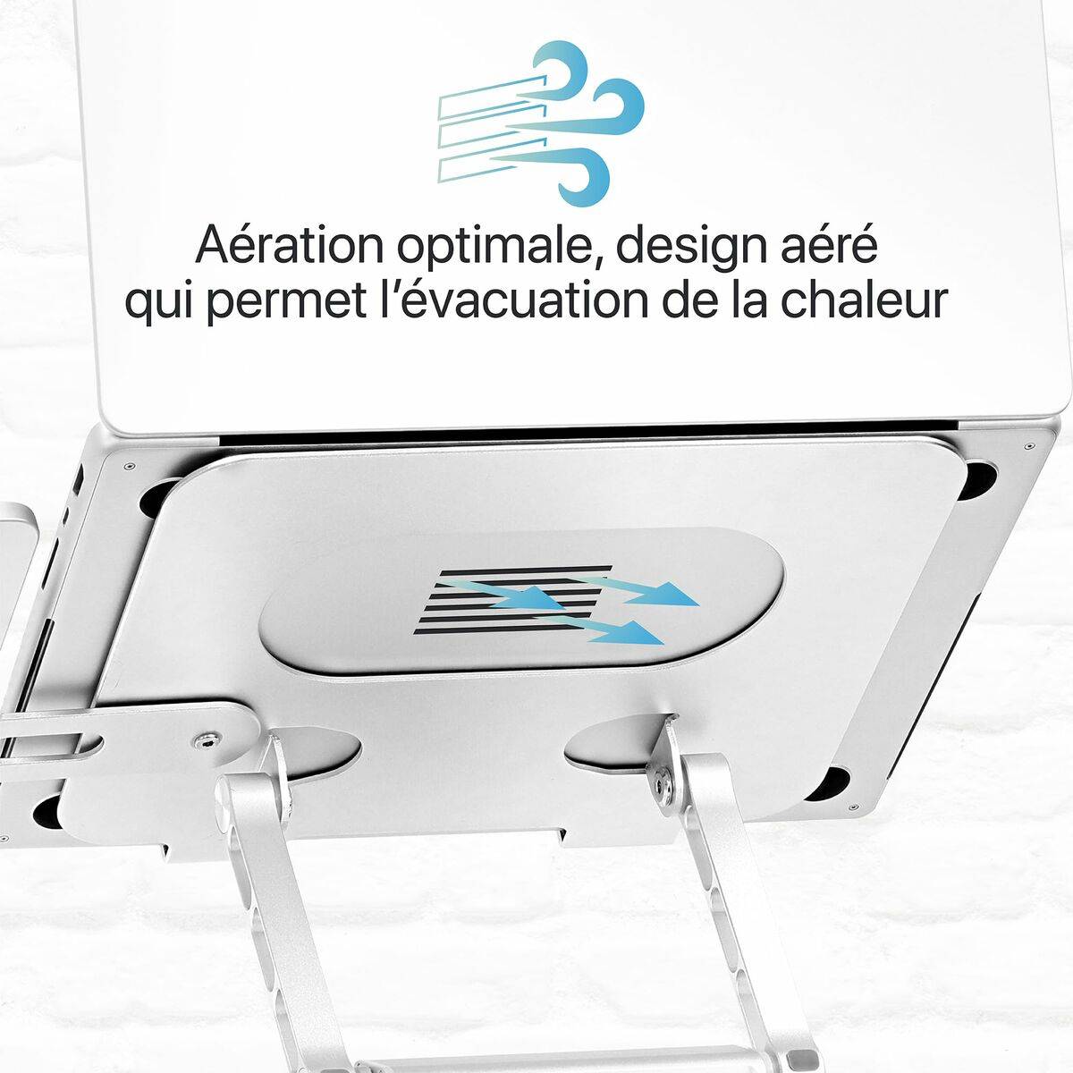 Soporte para Portátil T'NB iClick Metal Moderno Rotación de 360º