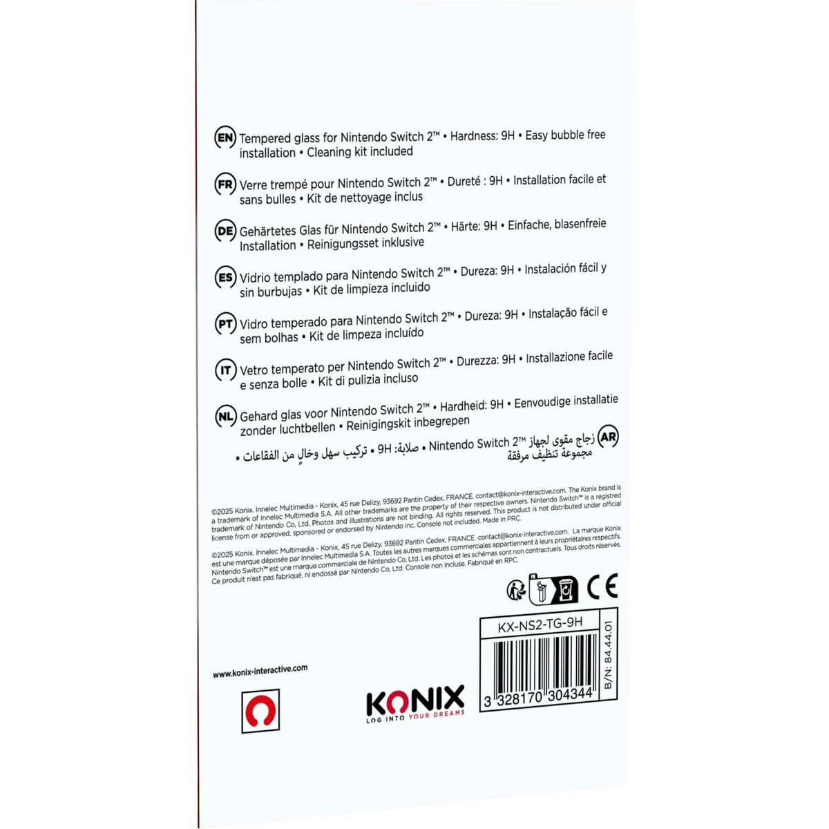 Protector de Pantalla para Nintendo Switch 2 KONIX