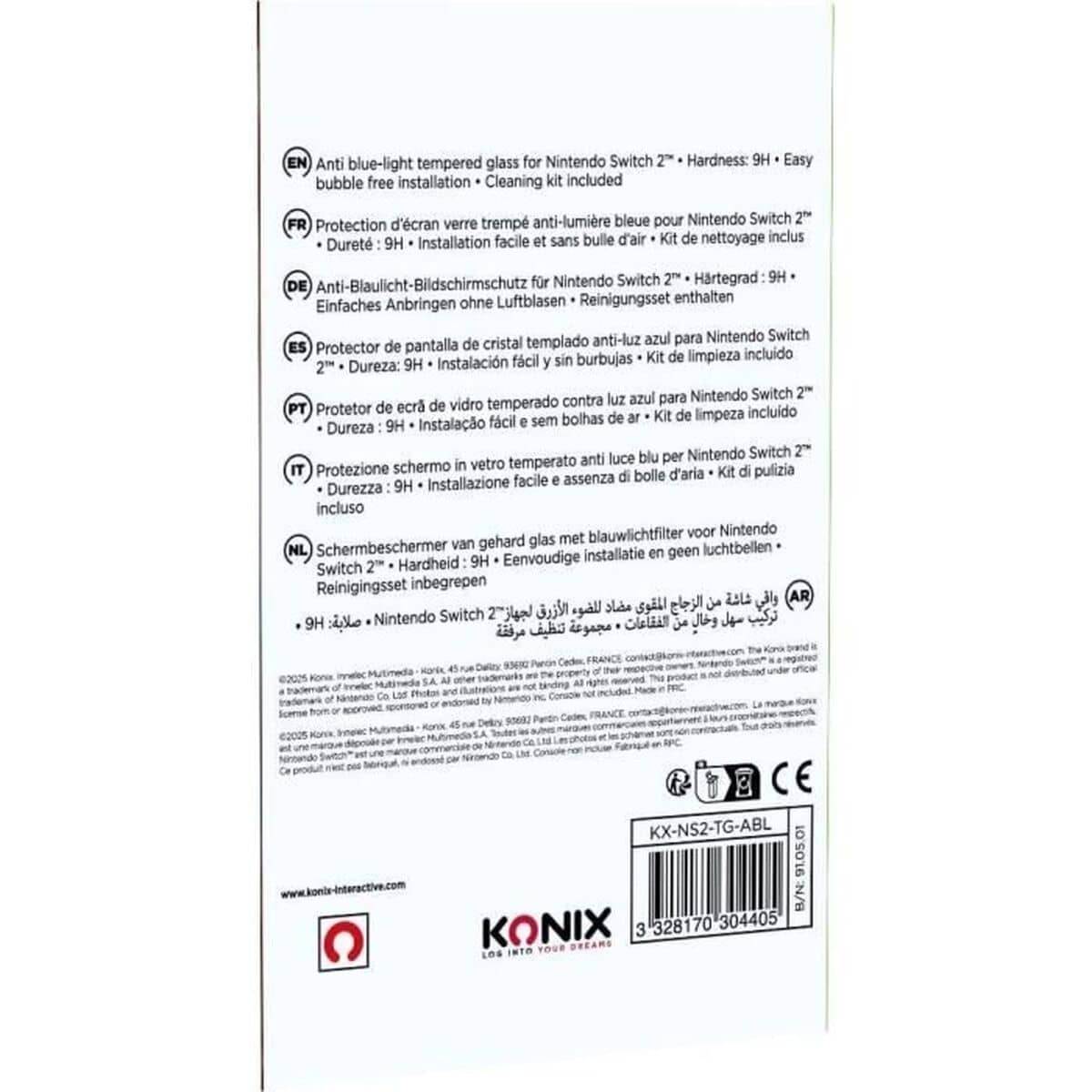 Protector de Pantalla para Nintendo Switch 2 KONIX