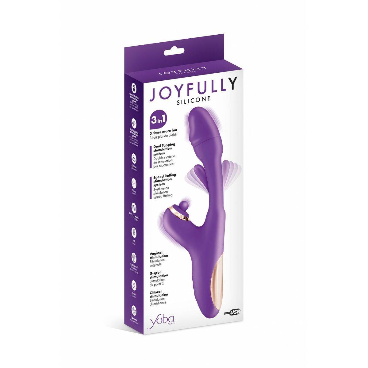 Vibrador Doble Estimulación Yoba JOYFULLY Púrpura
