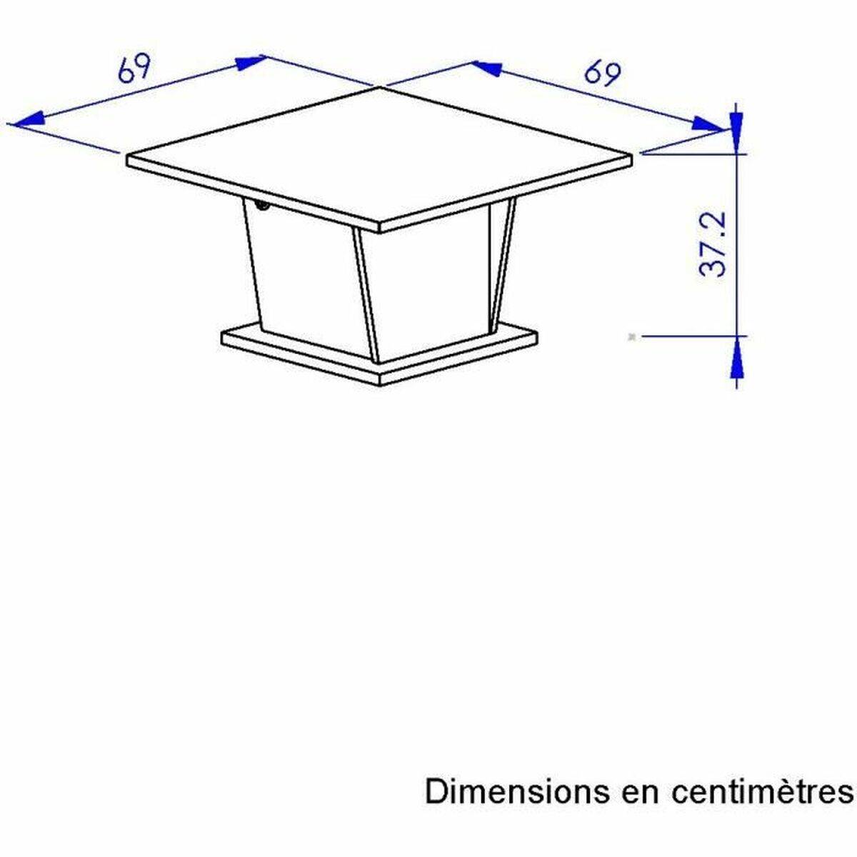 Mesa de Centro Diagone Blanco Roble 69 x 69 x 38 cm