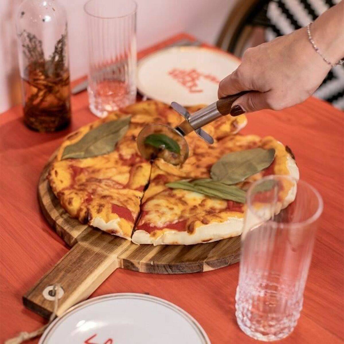 Cortador de Pizza Livoo Madera de acacia 30 x 45 cm