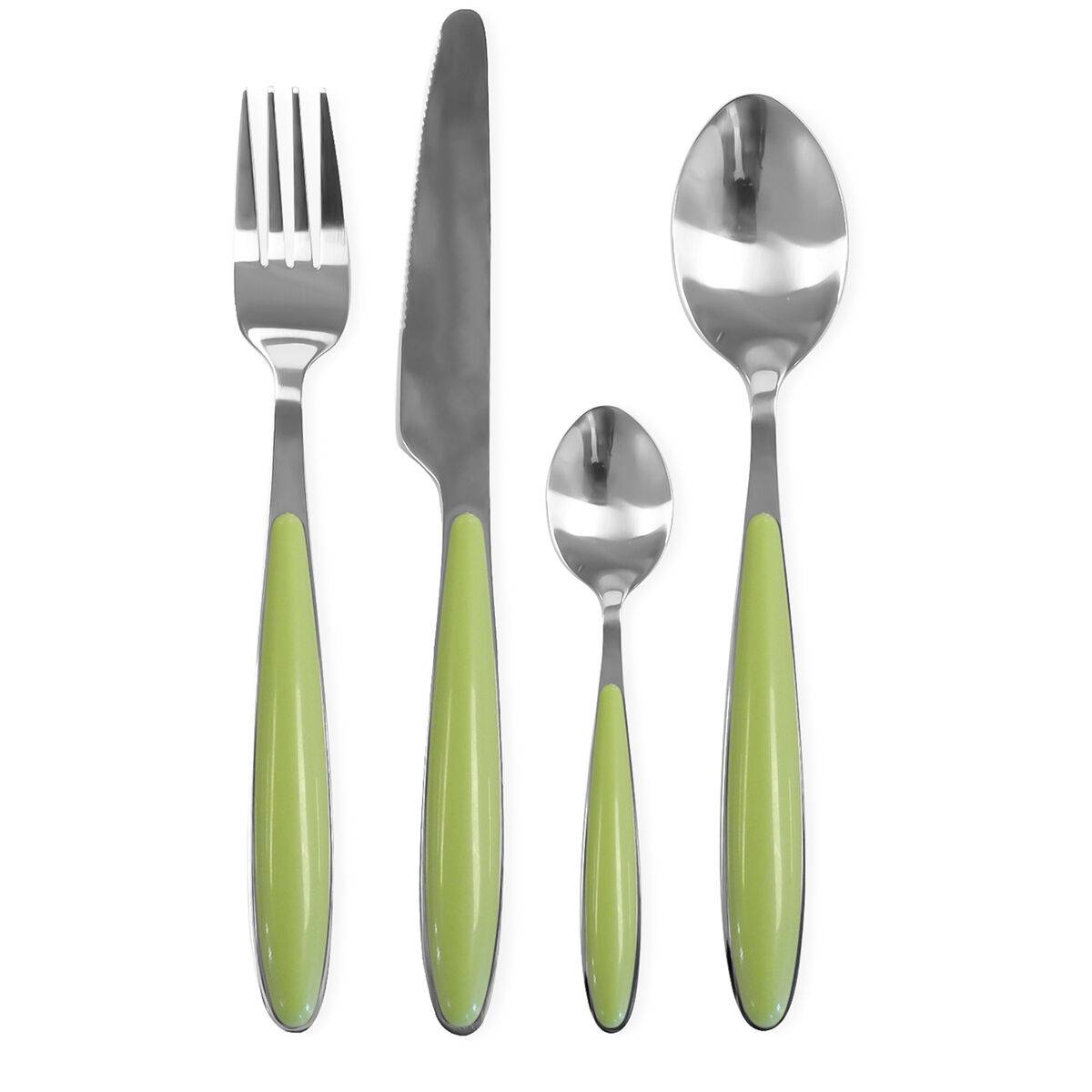Cubertería Pradel essentiel Colorfull Verde Metal 20 Piezas