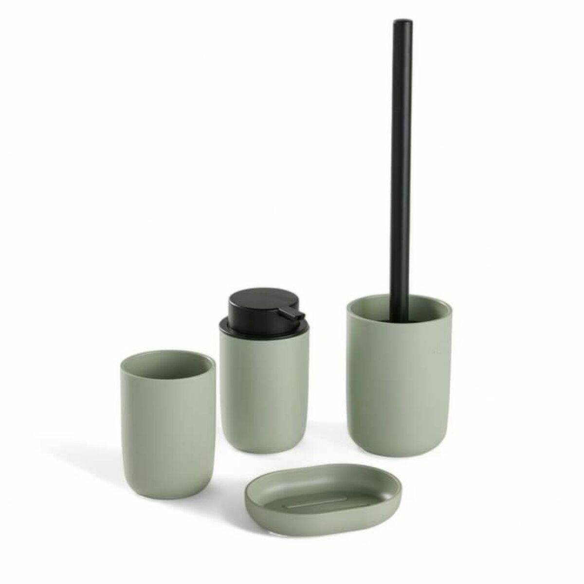 Set de Baño TODAY HOY Verde Plástico Moderno 4 Piezas (4 Unidades)